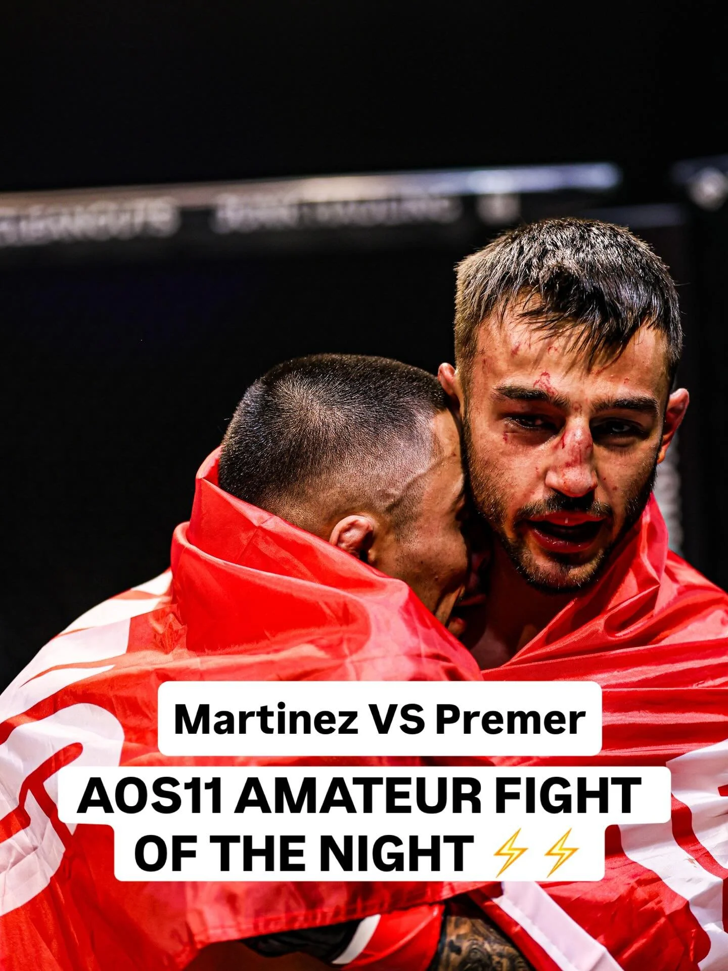 @dirtydanmartinez and @badhayman put it on the line for three rounds at AOS11 and earned the honors of AMATEUR FIGHT OF THE NIGHT ⚡️⚡️