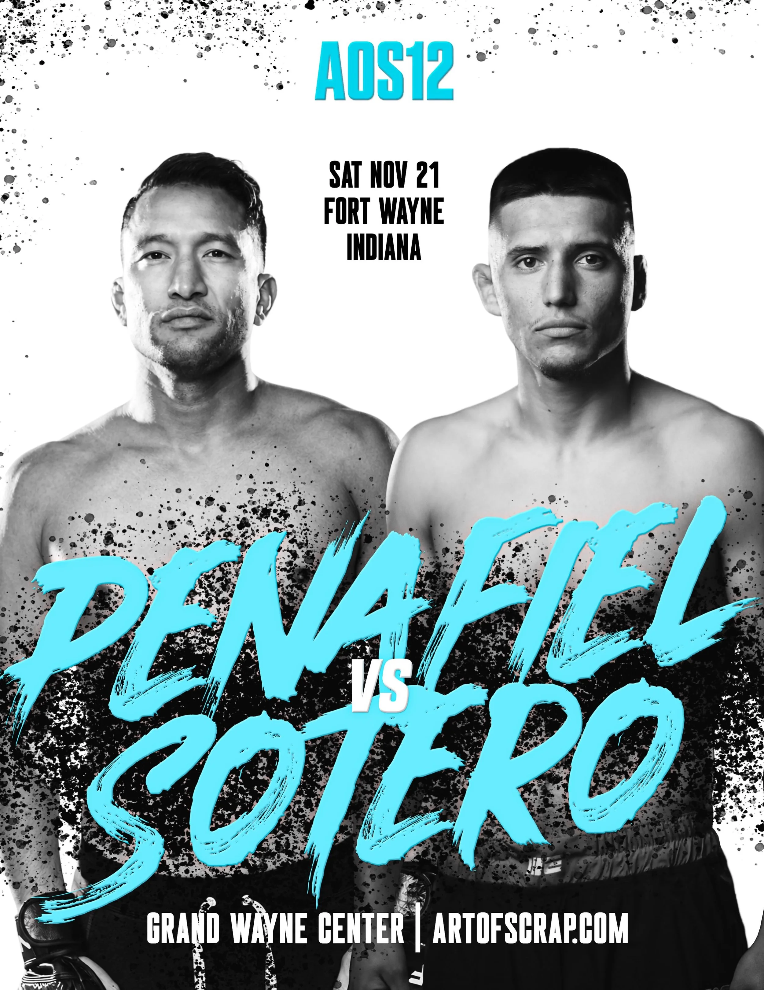 🚨🚨 BOUT ANNOUNCEMENT 🚨🚨
In your AOS12 Co-Main Event, @joeystarnuts will bring the party to the Hoosier state to take on rising prospect @josue_2k2 on a featherweight bout 👊🏽💥 AOS12 goes down on Saturday, Nov 21 at the Grand Wayne Center in dow