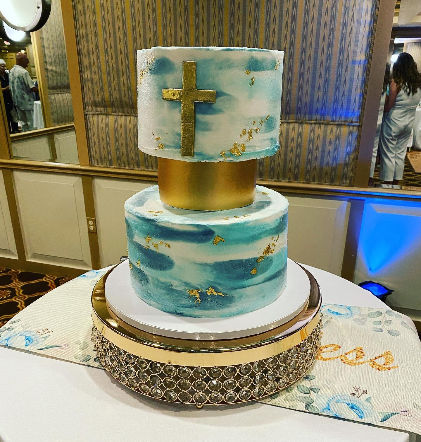 Special baptism cake for my nephew baby Anthony ⛪️💙