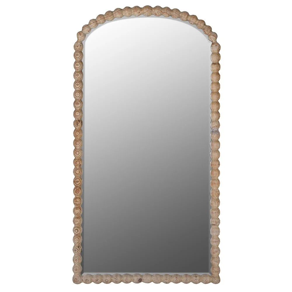 Natural Wood Bobble Mirror