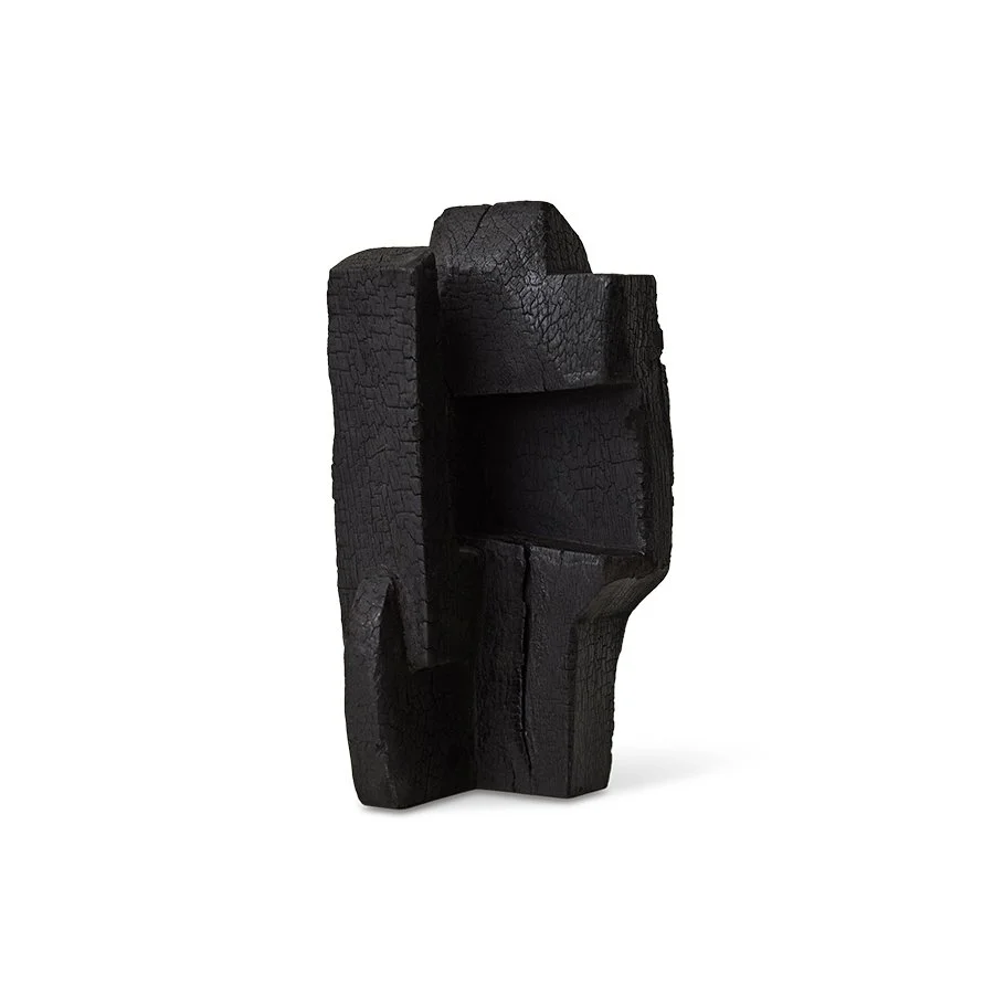Burned wood sculpture