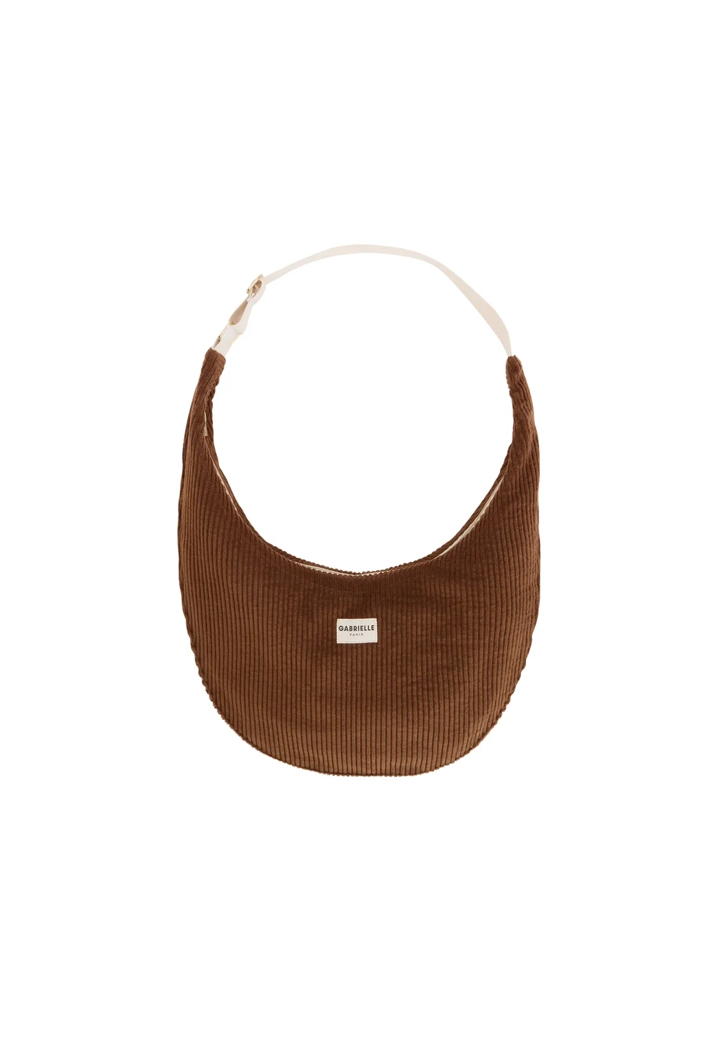 Velvet Cord Camel handbag