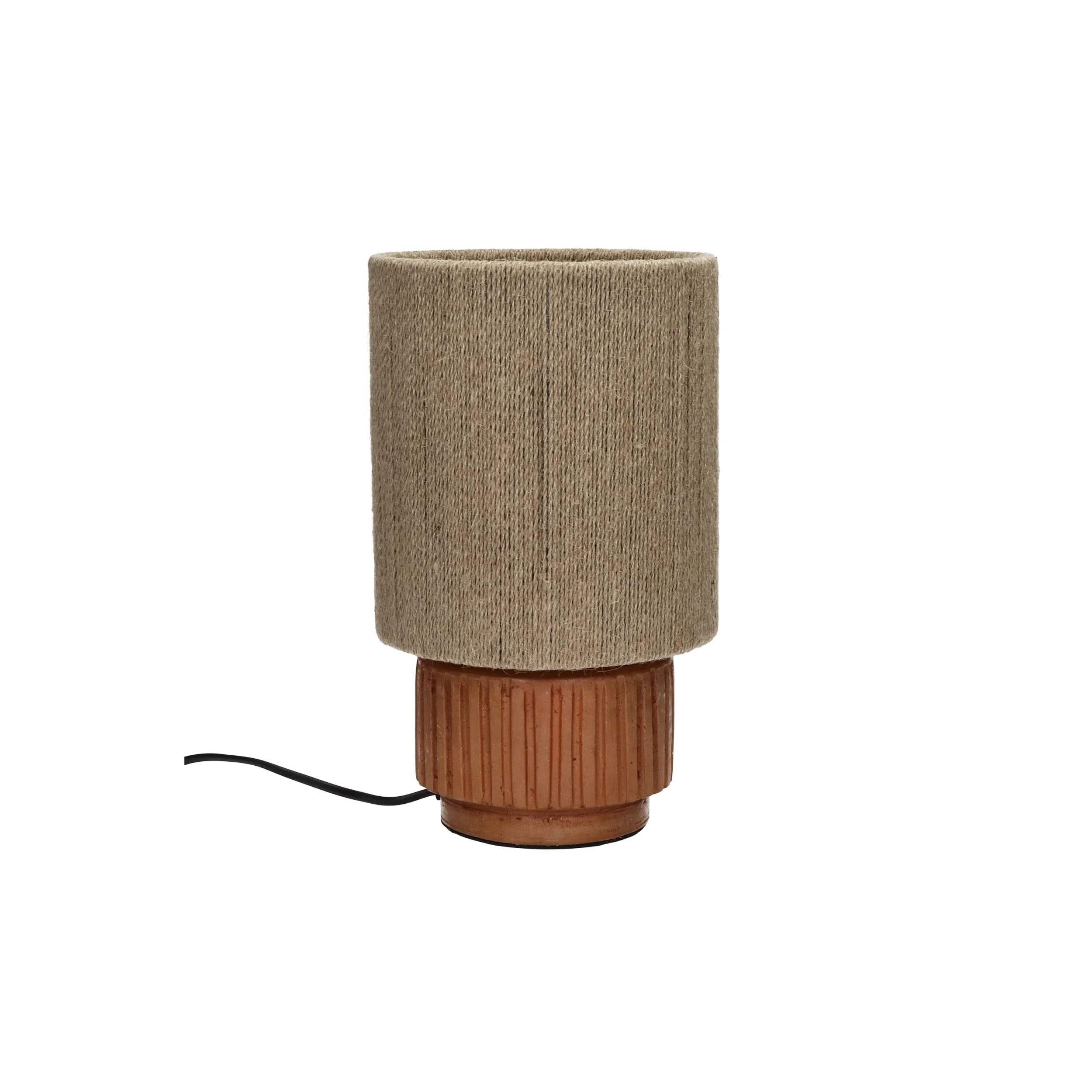 table lamp - terracotta & jute (small)