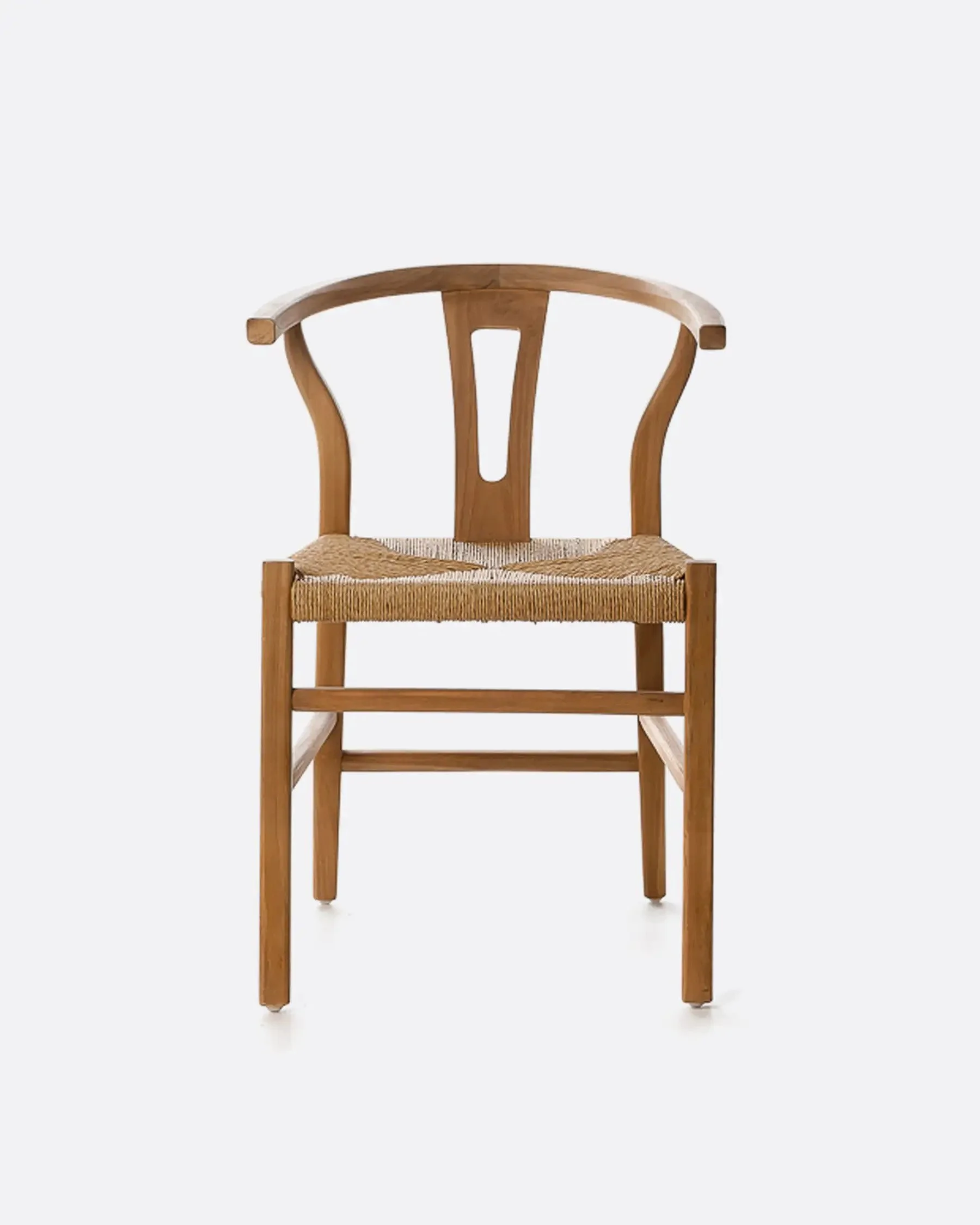 chair in teak wood and paper cord