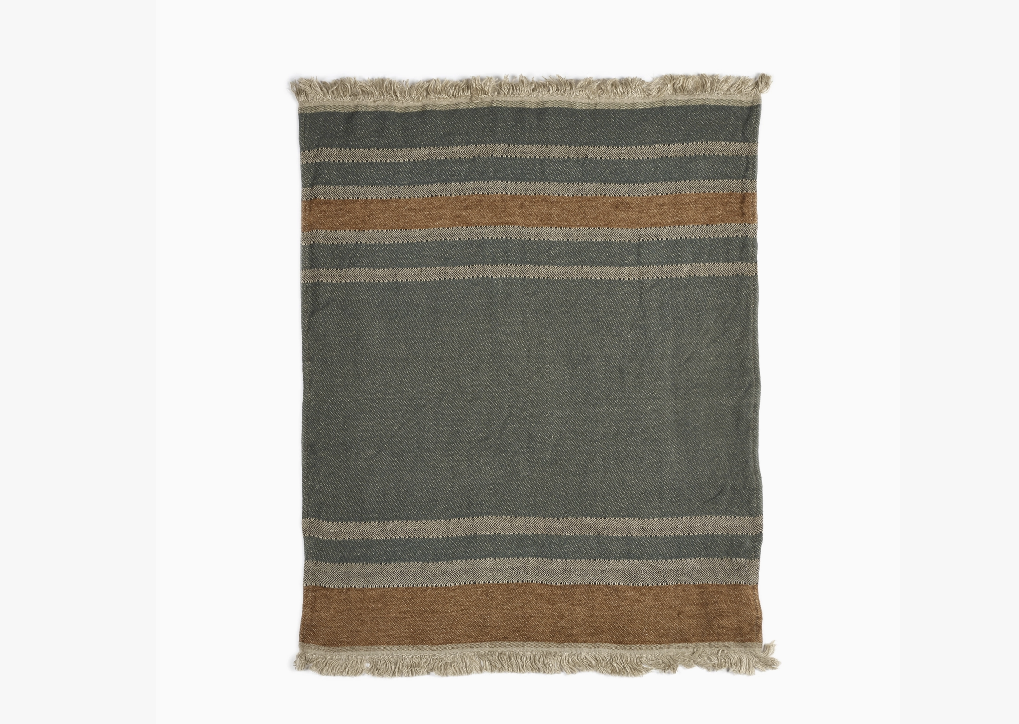 Linen Natural Stripe throw / towel