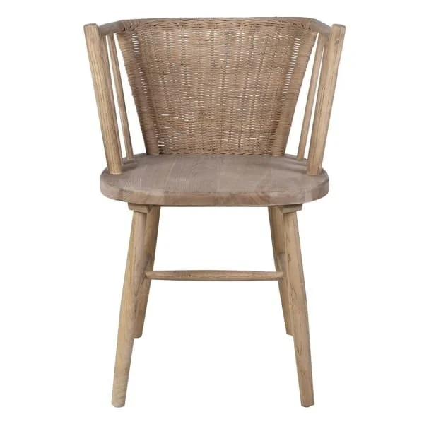 Elm & Rattan Spindle Chair