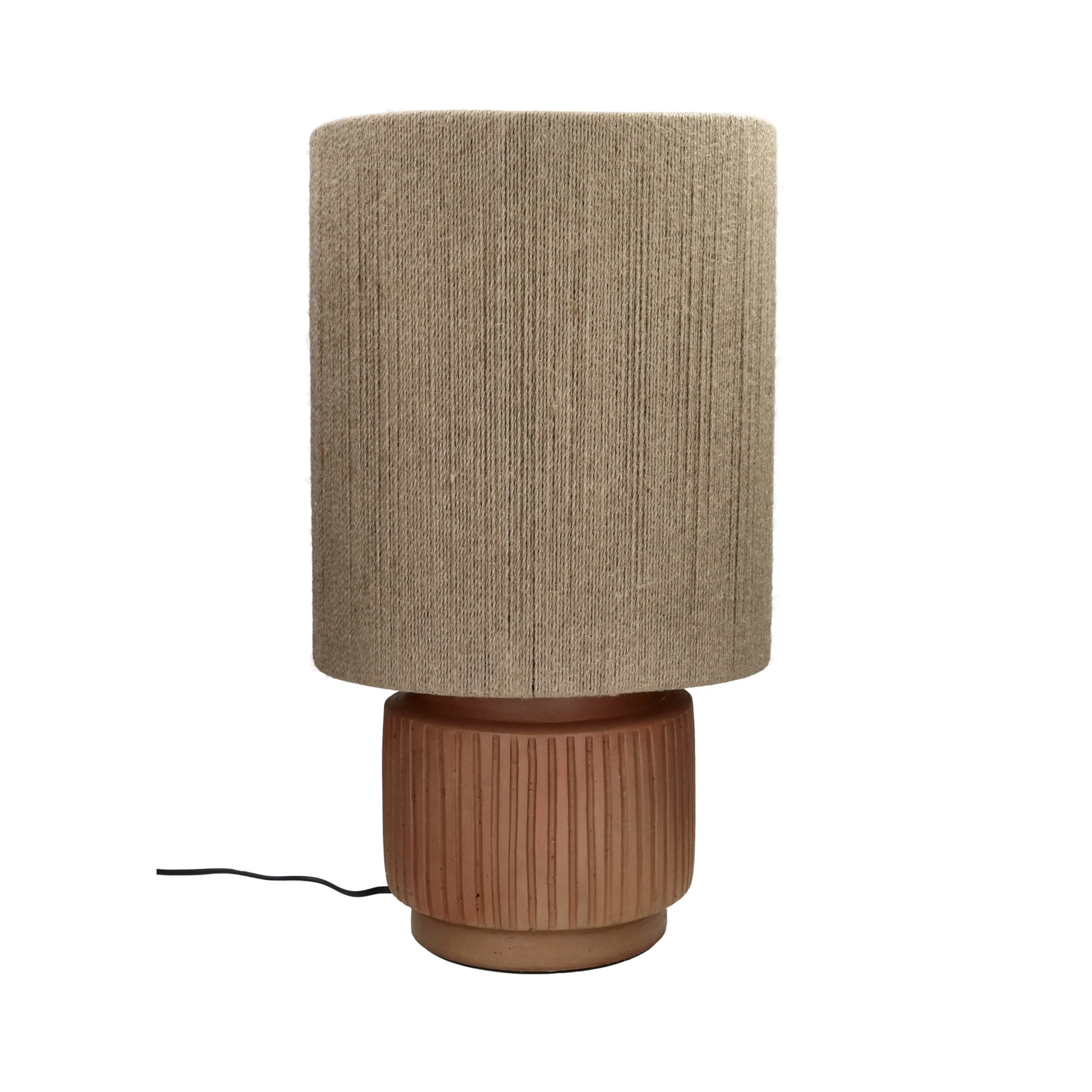 table lamp - terracotta & jute (medium)