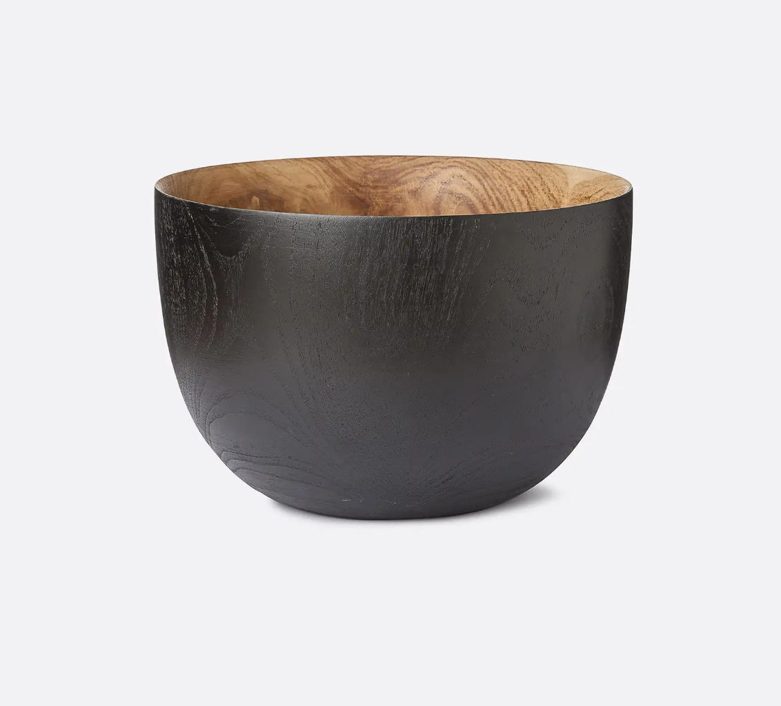deep teak root bowl