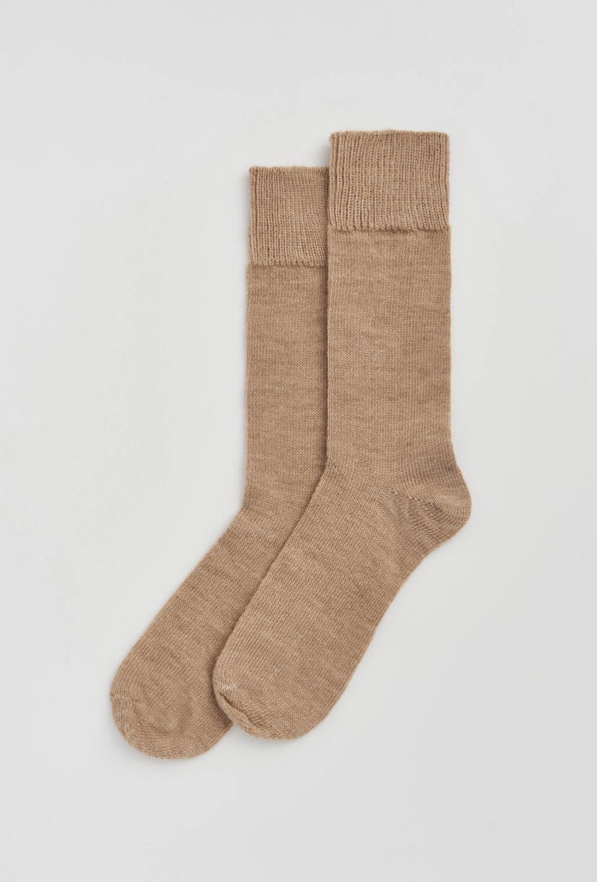 Biscuit Beige Alpaca Socks