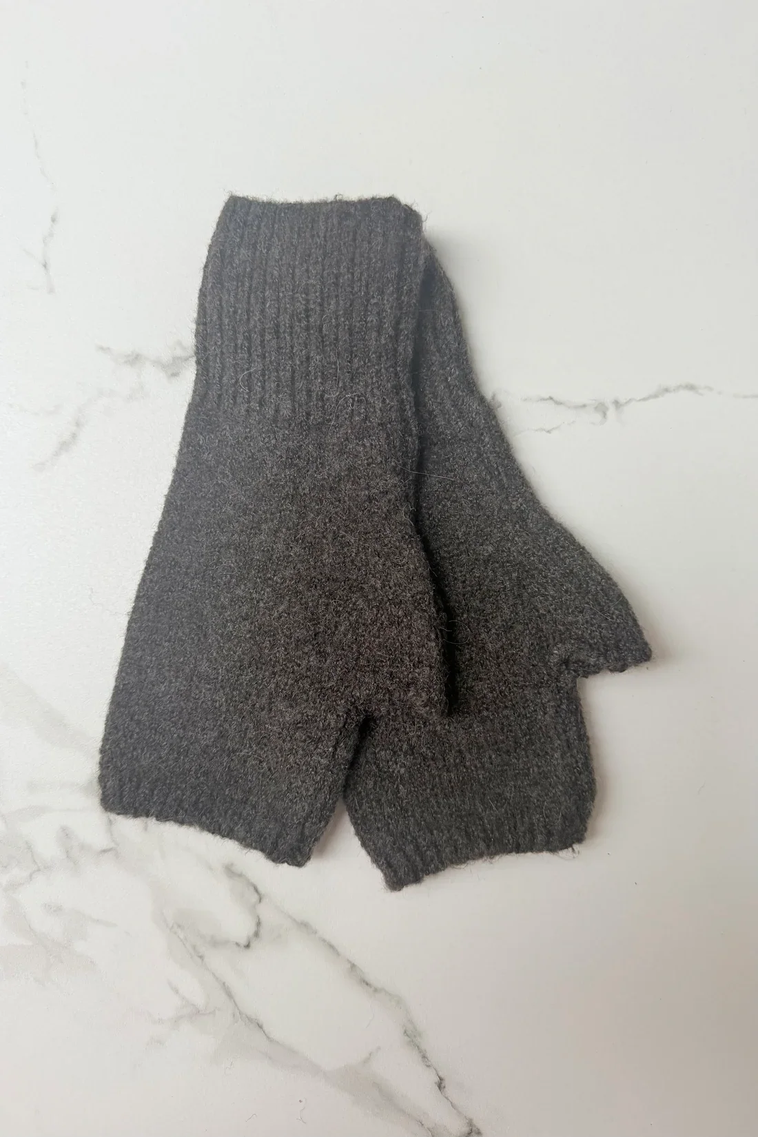 Cashmere Blend Mittens - brown