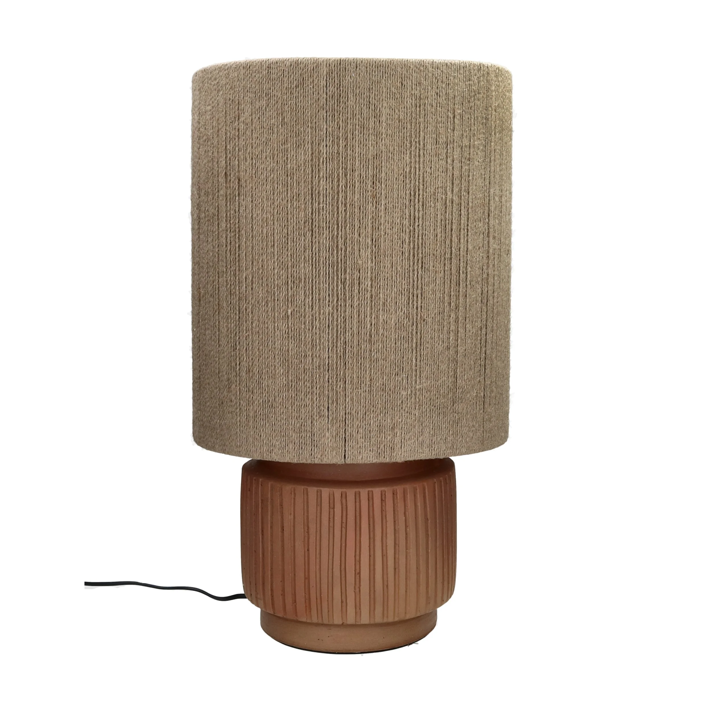 table lamp - terracotta & jute (large)