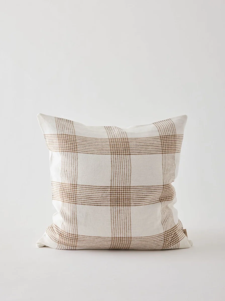 checked cushion