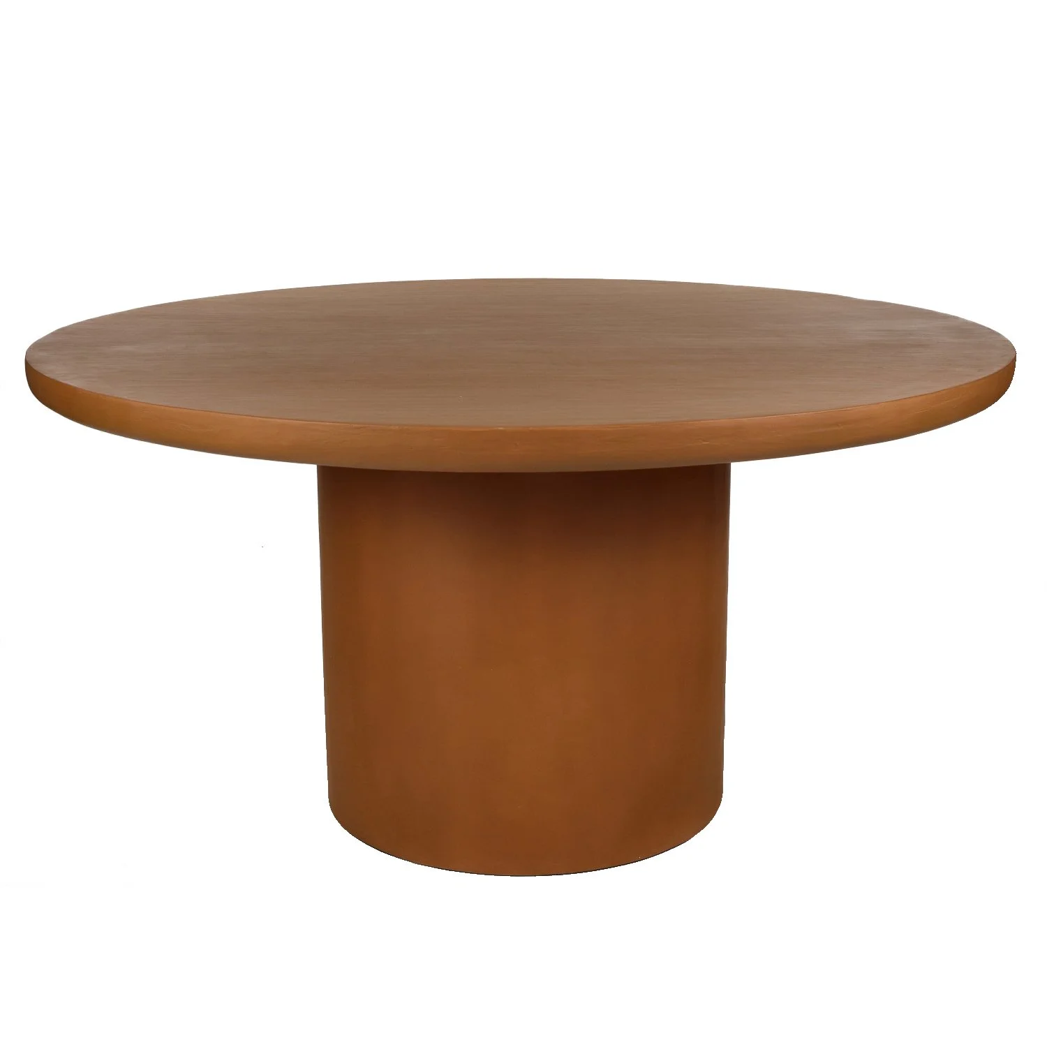 Terracotta lime plaster dining table