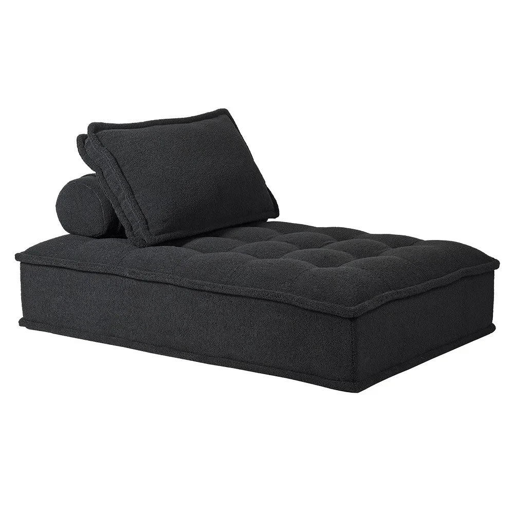 Dark grey chaise lounge