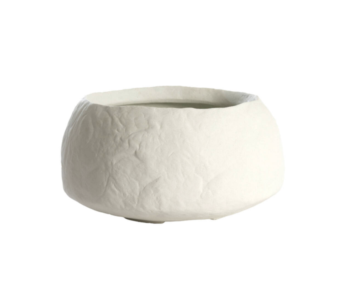 stone wide vase planter