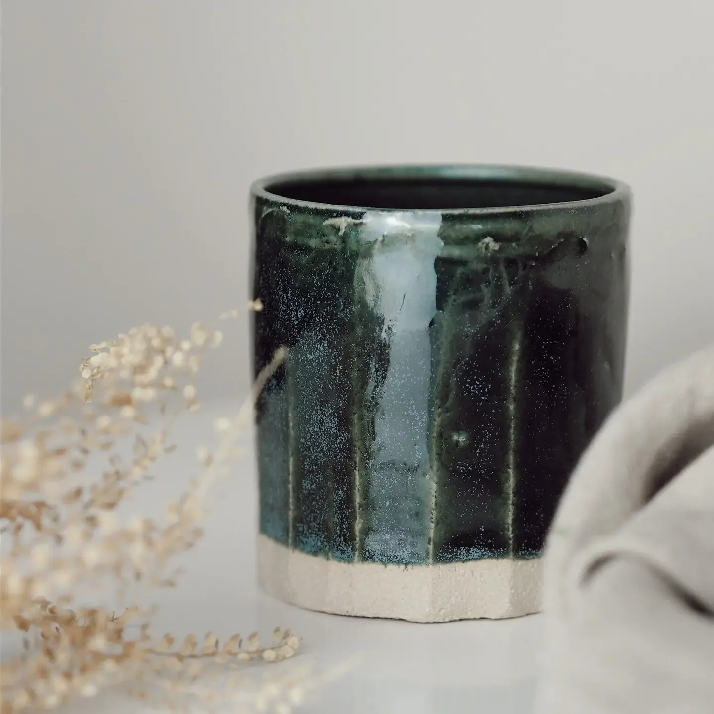 handmade beaker - green