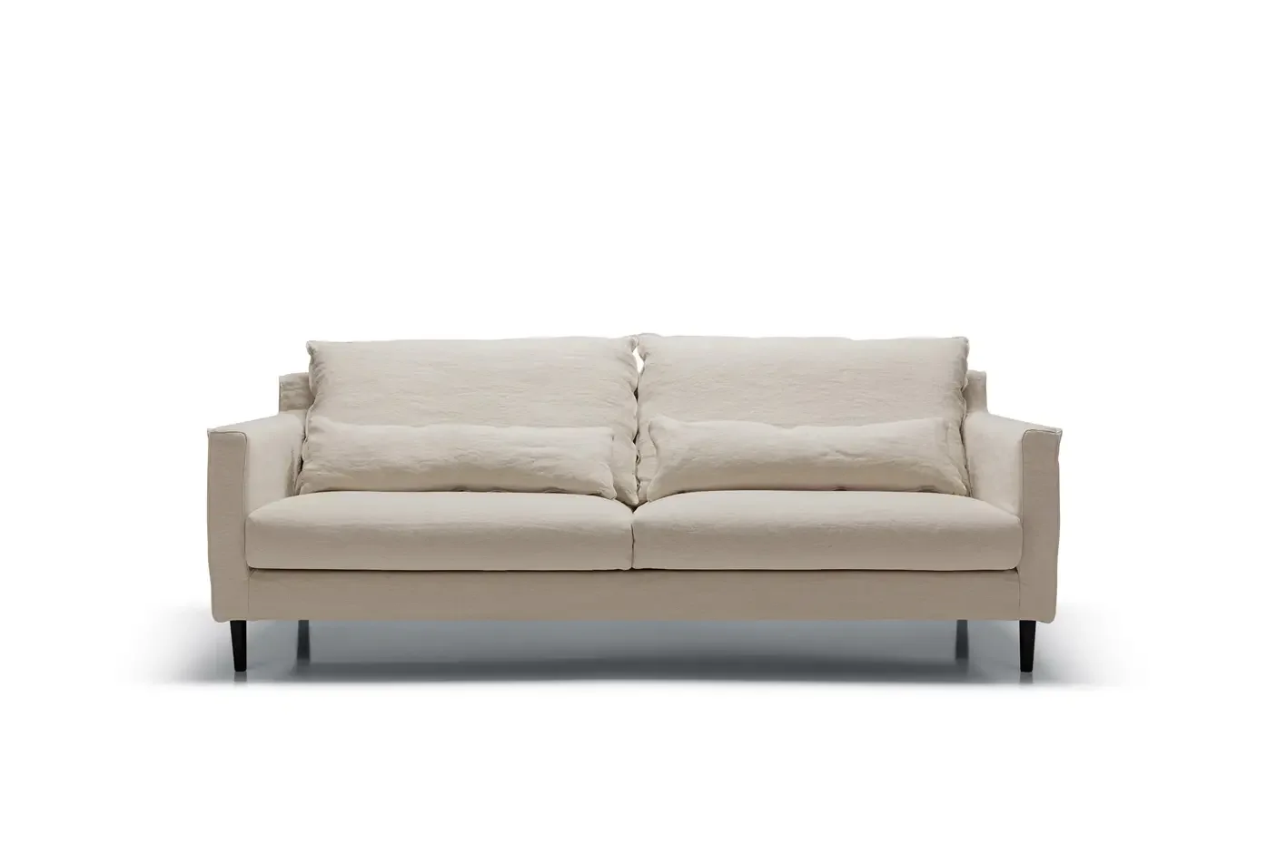 Two seater linen sofa