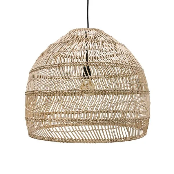 large rattan bell shade