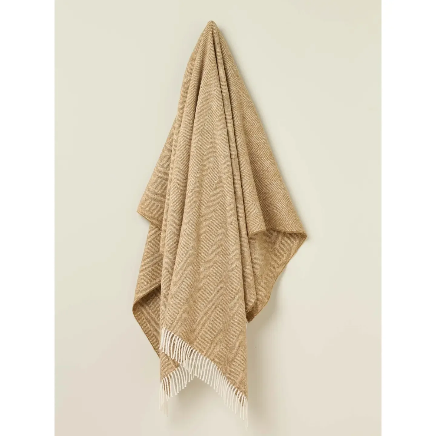 lambswool herringbone throw