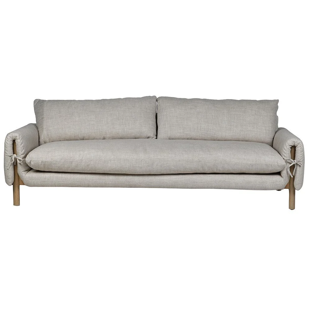 Linen 3 seater sofa