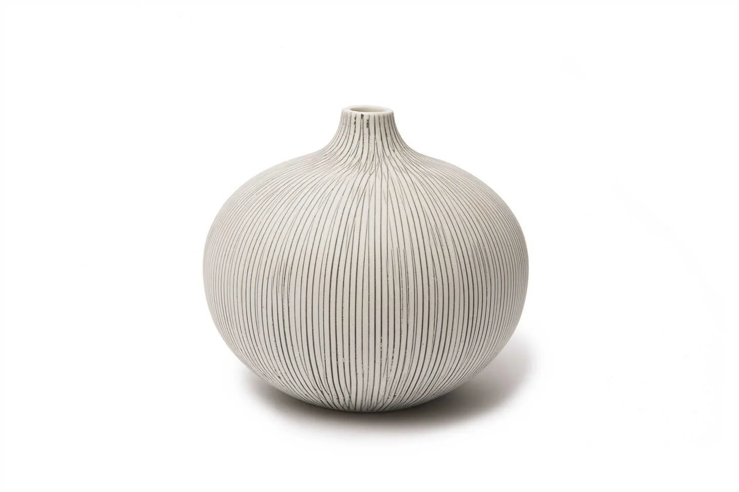 Large bud vase - grey stripe