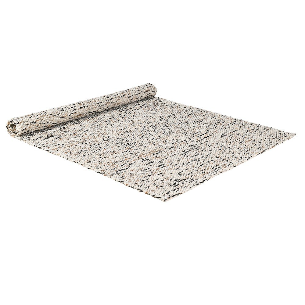 textured wool & cotton rug