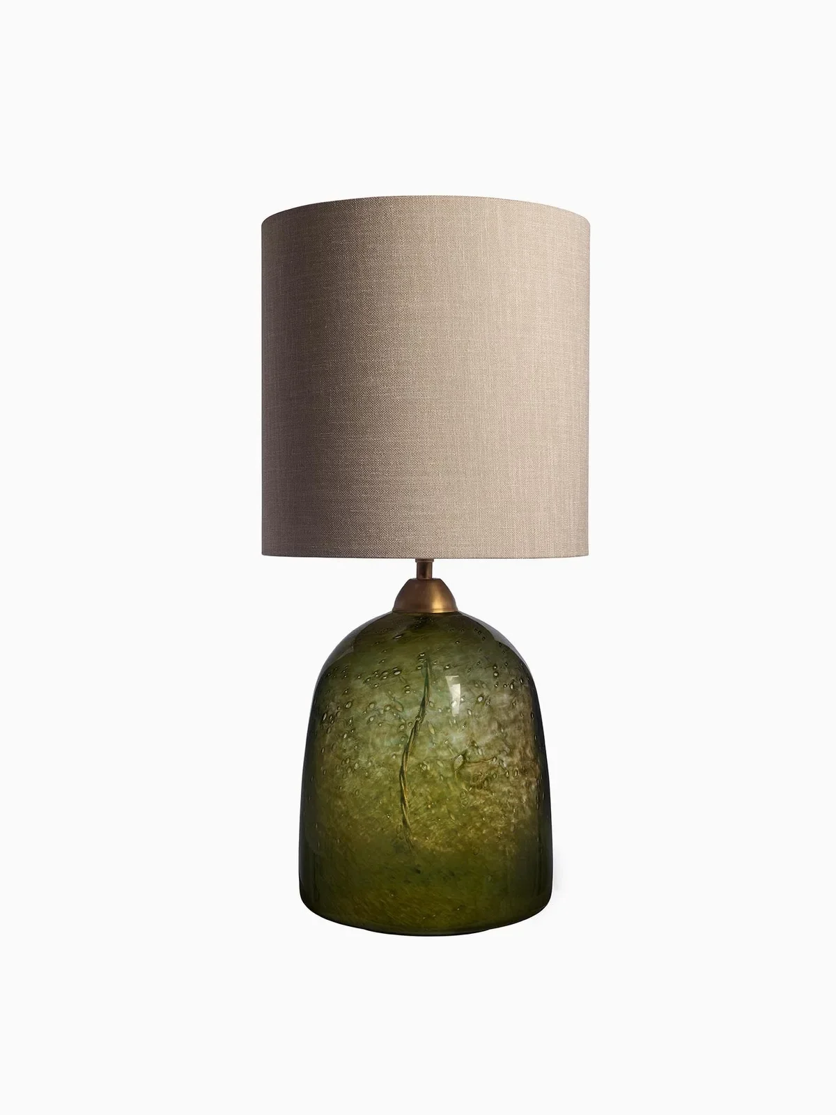 green glass table lamp