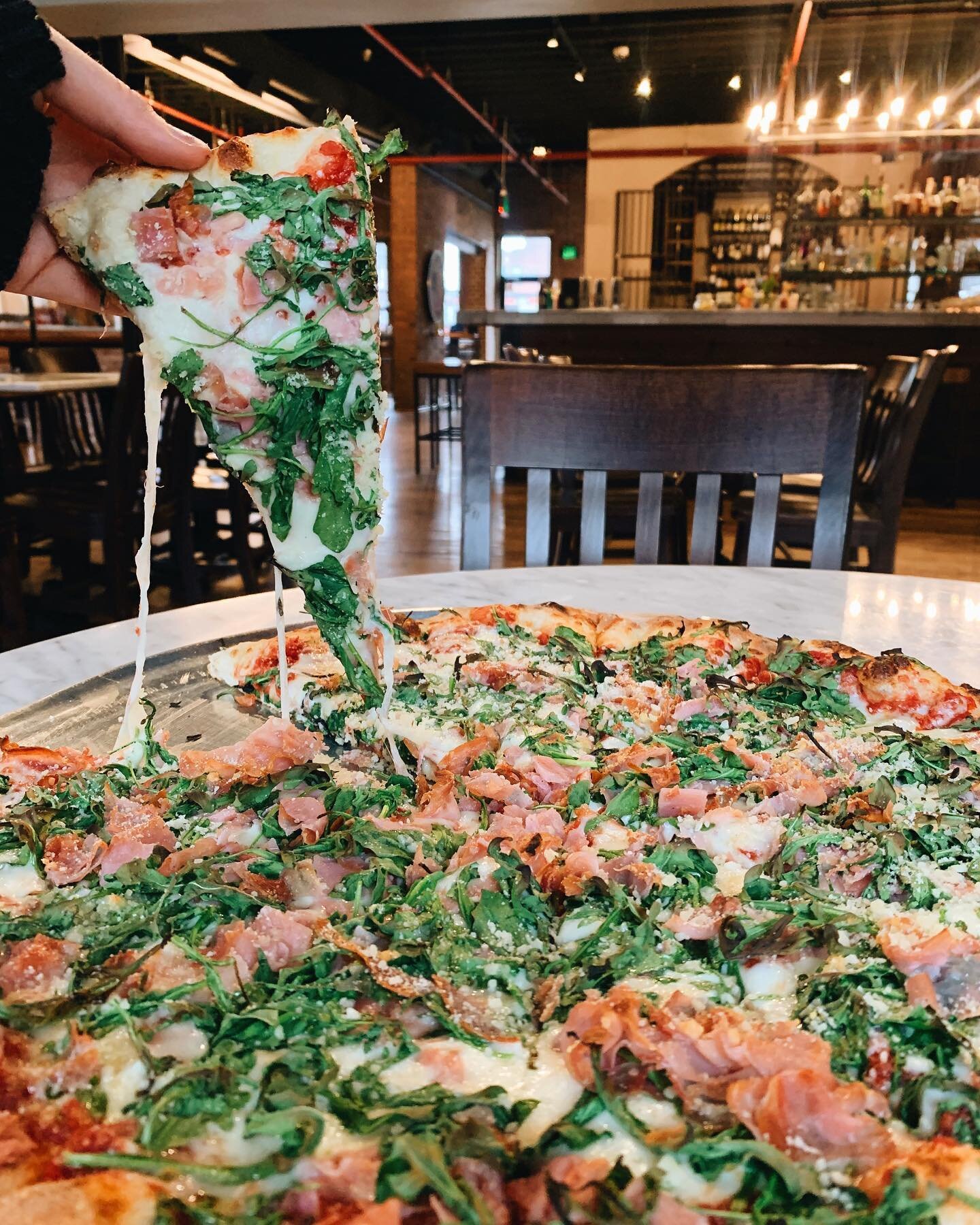A Sunday starting off with pizza is a Sunday well spent🙌 Servin&rsquo; up Prosciutto &amp; Arugula pies in the Strip from 11am-5pm!! Join in on the fun🤪🍕