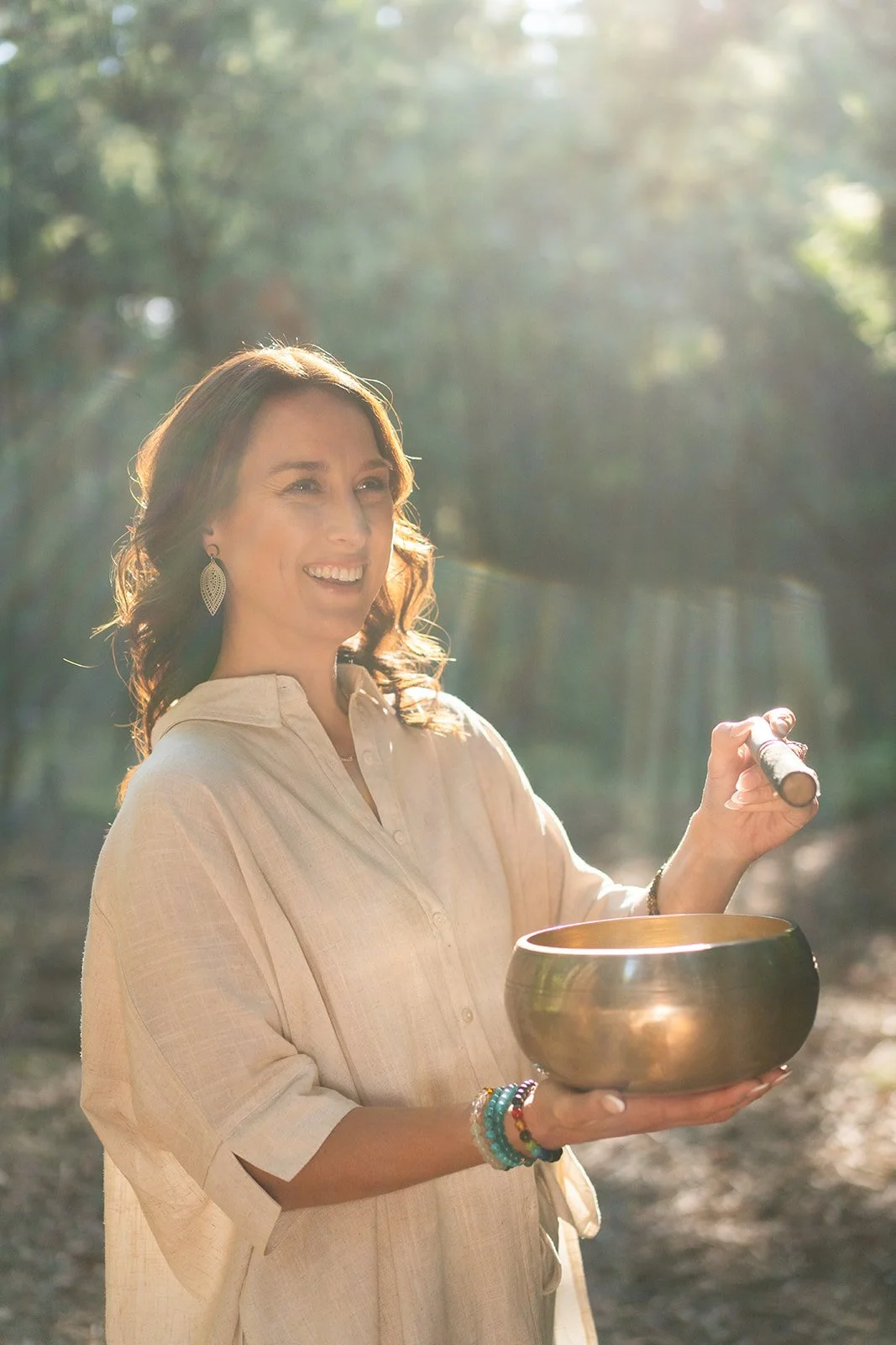 Kara, end of life Doula smiling calmly  – image captured by Sunday Muse Studio