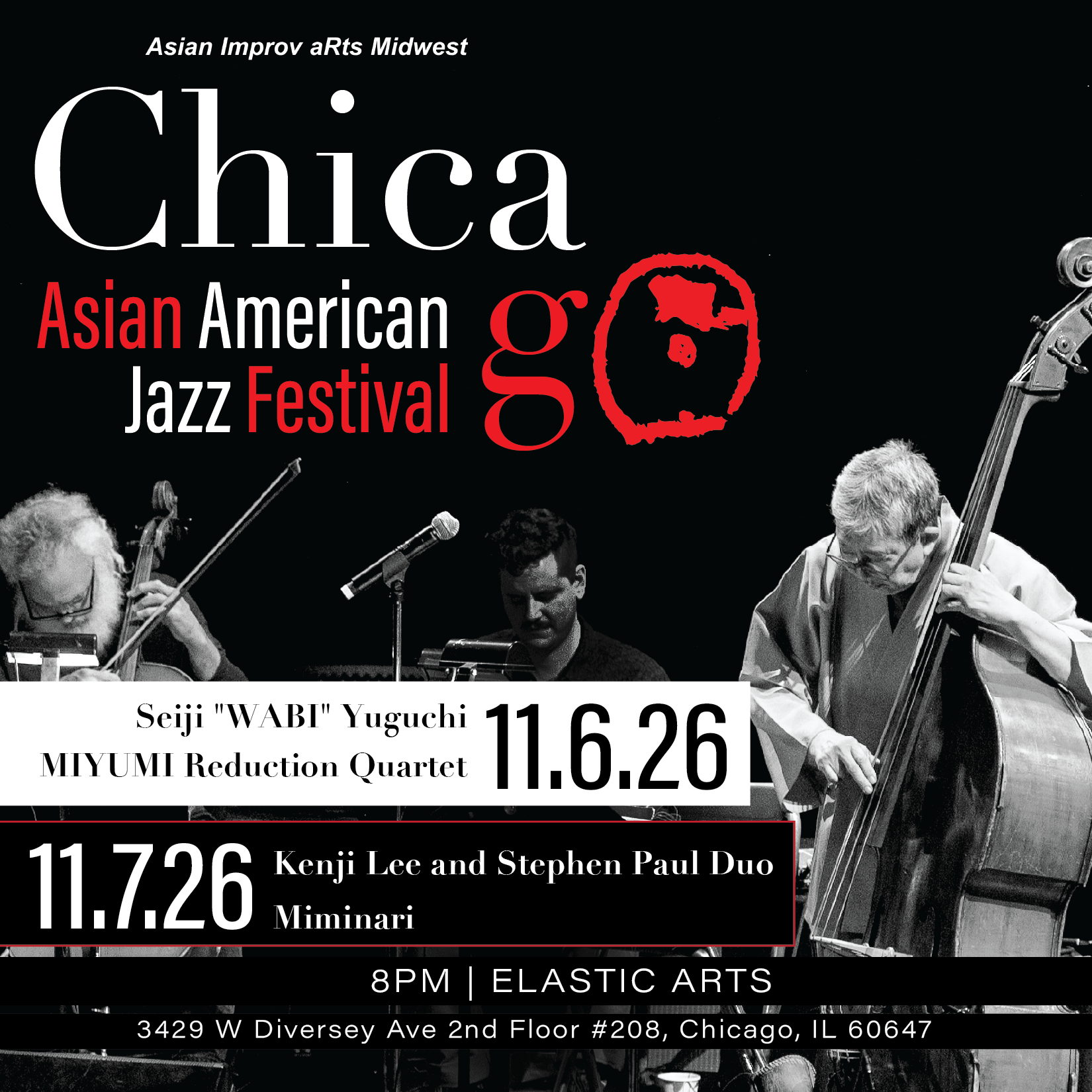 Chicago Asian American Jazz Festival Night 1 w/ Seiji "WABI" Yuguchi, MIYUMI Reduction Quintet