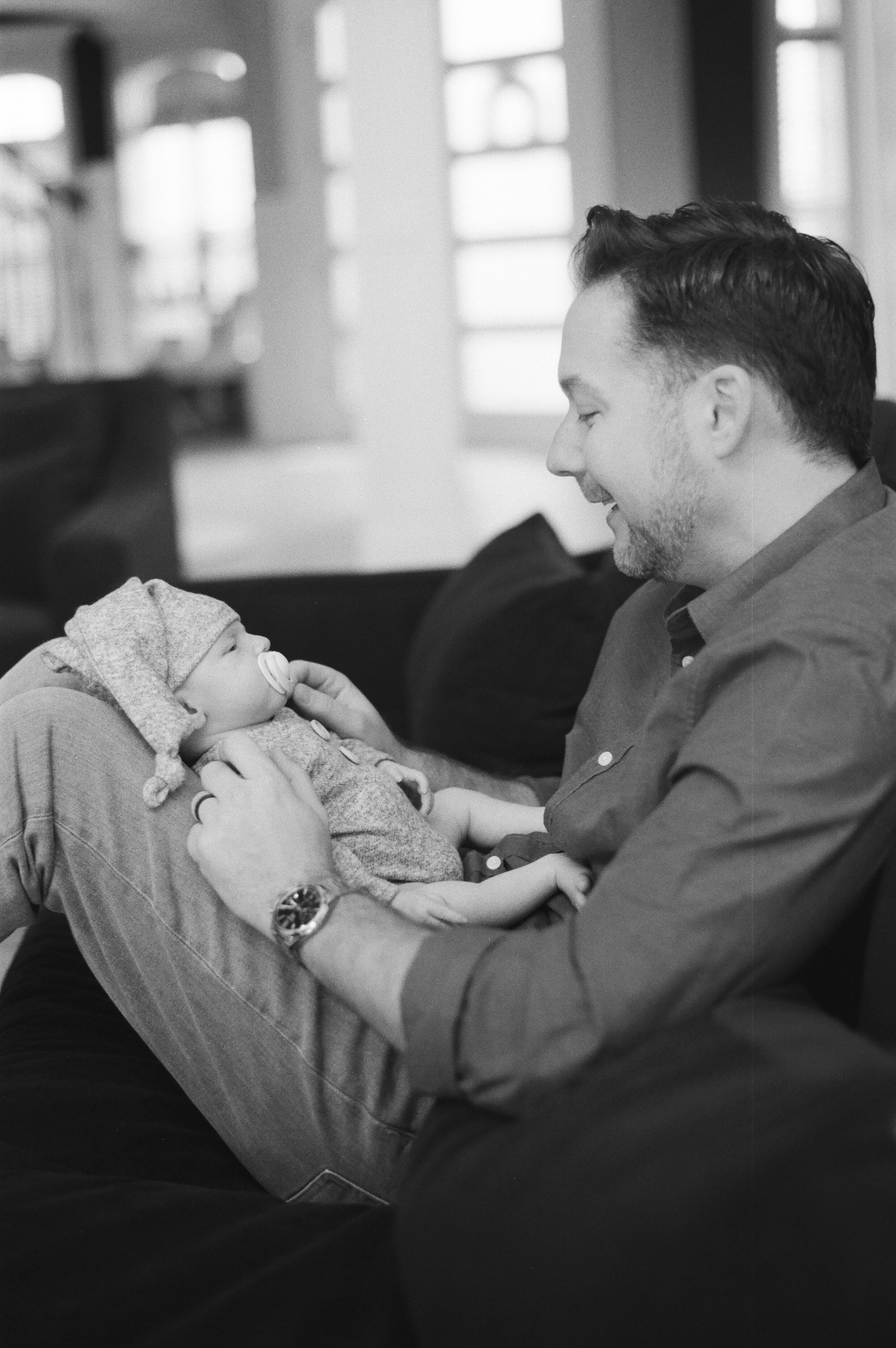 Lifestyle newborn photography on film in Arkansas