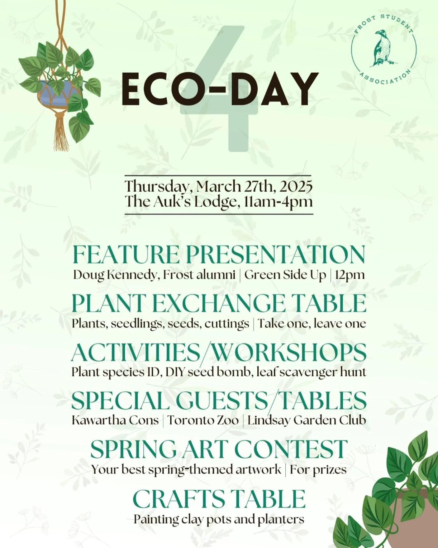 TOMORROW 📣 Our fourth and final Eco-Day of the year is finally here and we can&rsquo;t wait for you to join us in celebrating the biodiversity and natural beauty of plants and trees 🍃🌲

If you&rsquo;re as excited about spring as we are, then you a