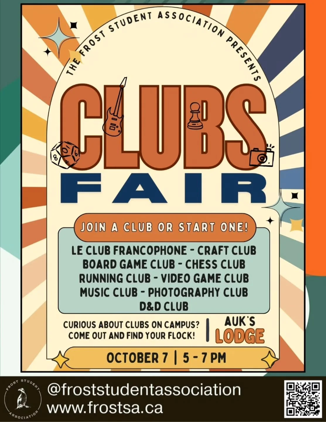 Come one, come all to this year&rsquo;s FSA Clubs Fair!

 School can often keep us busy; that&rsquo;s why it&rsquo;s so important to find time to relax doing something you enjoy, with like-minded people. 

The FSA has got you covered! We already have