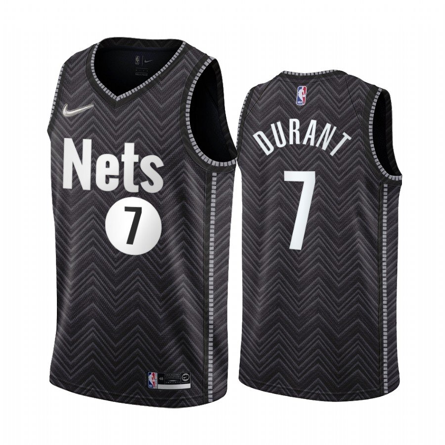 Nets #7 Kevin Durant Black 20-21' Earned Edition Jersey — SportsWRLDD