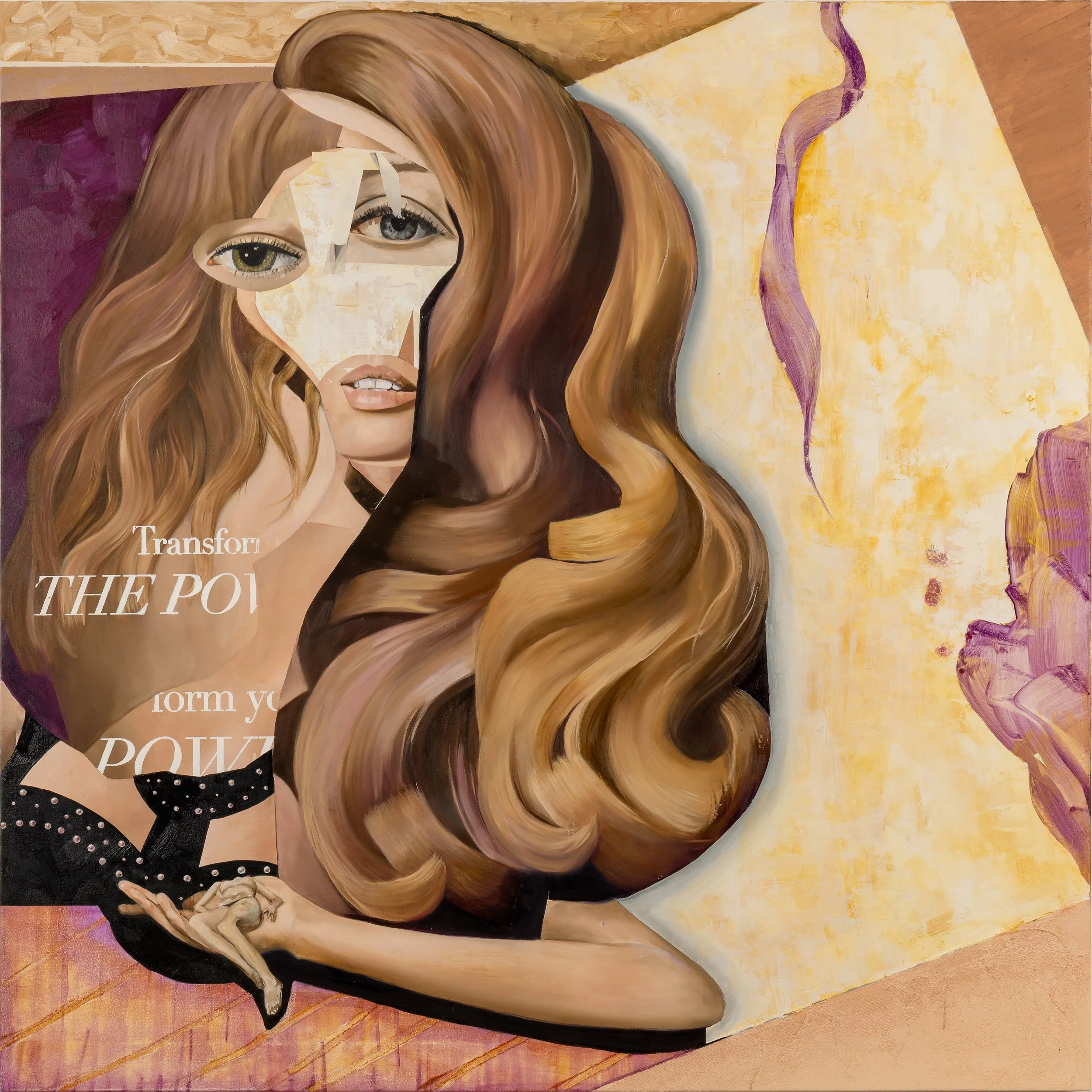 “POW” 2025
 oil on canvas, 60” x 60” 
©Catherine McCarthy