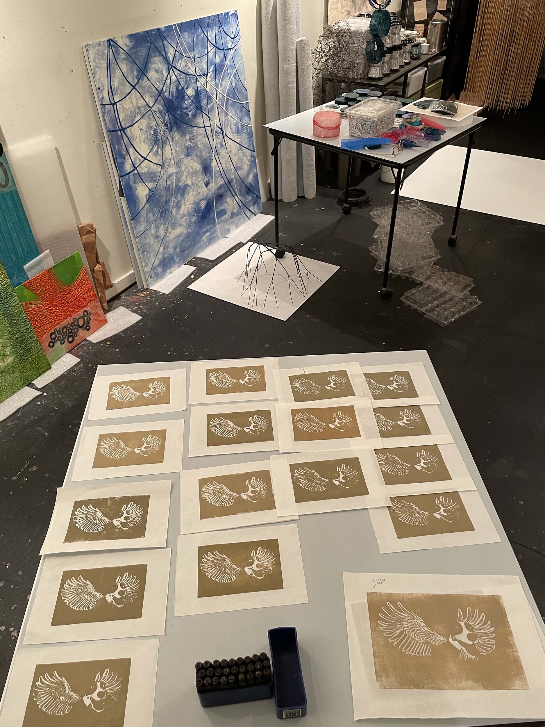 some printmaking for fun