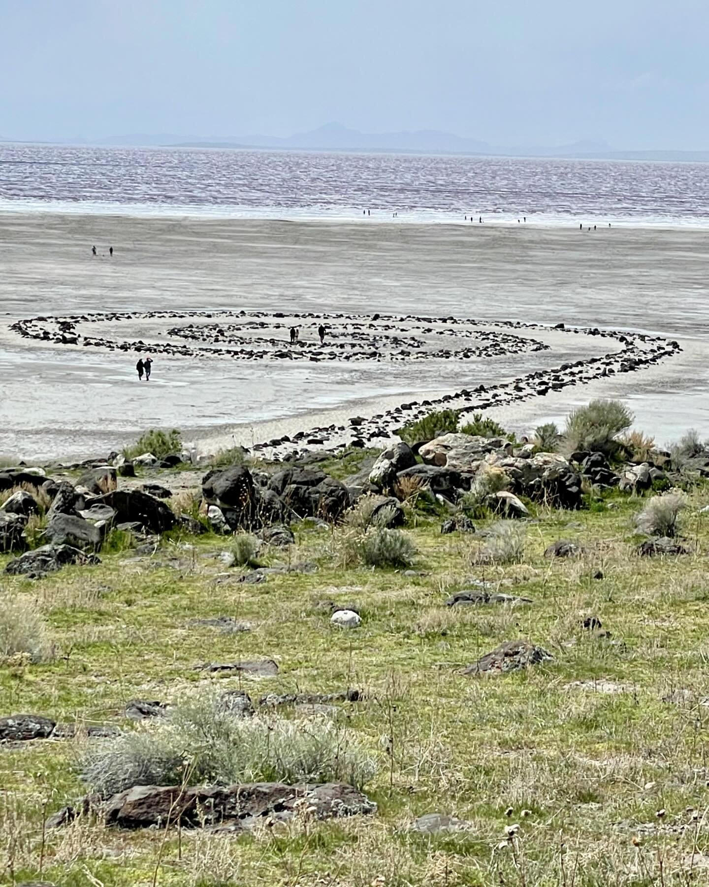 Spiral Jetty, Robert Smithson. Sun Tunnels, Nancy Holt. Part of the space, scale pilgrimage. So happy to have this time. 
&bull;
&bull;
@holtsmithsonfoundation  #landart
