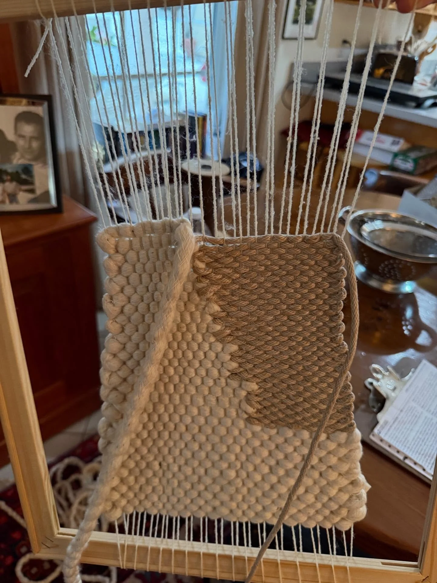 Testing the various cordage and welt materials from Ed&rsquo;s stash to determine what I want to keep. Cotton welt and fiberflex (paper).