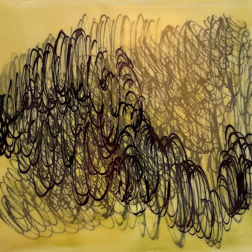 Repetition 1, , ink, pigment, wax on paper