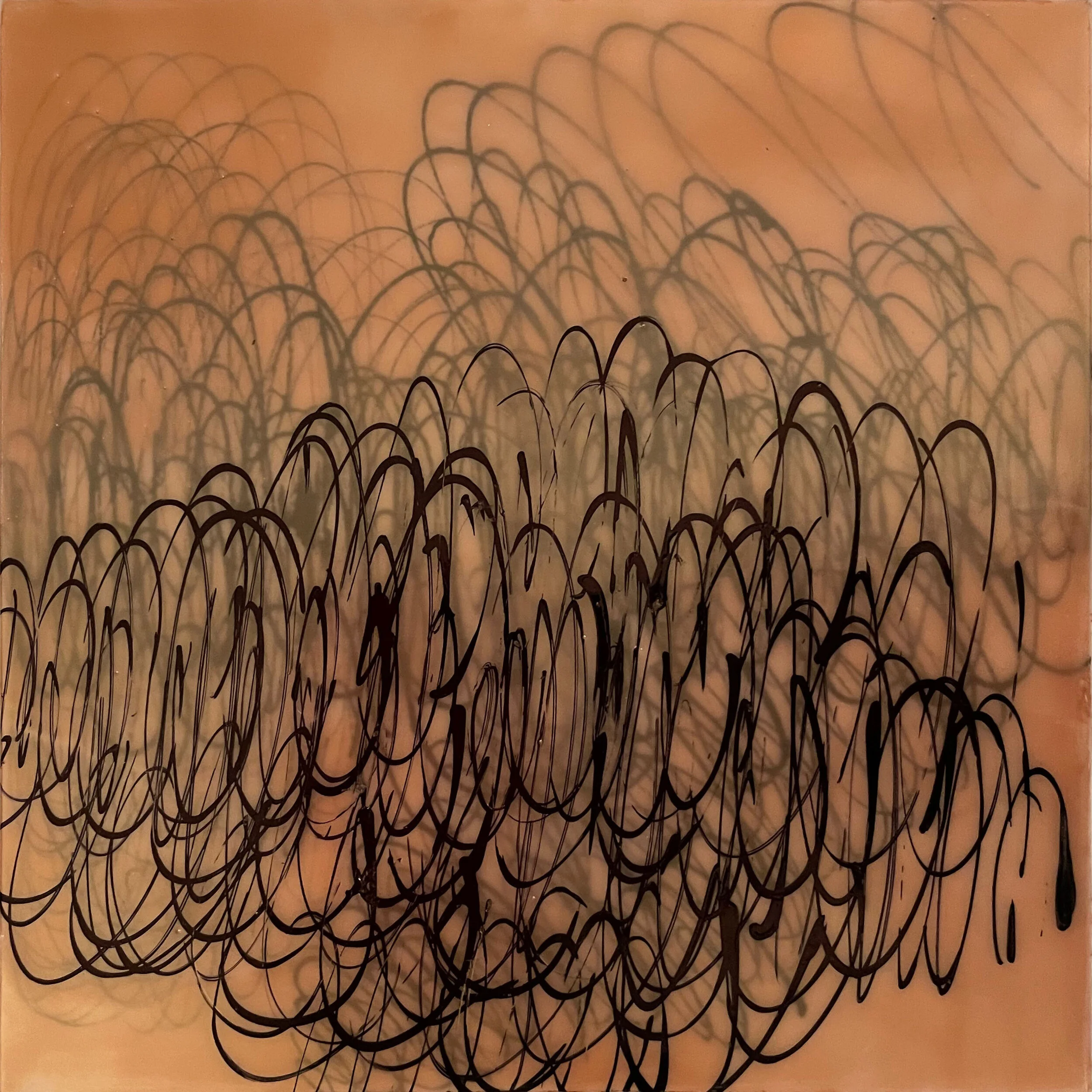 Repetition 2, , ink, pigment, wax on paper