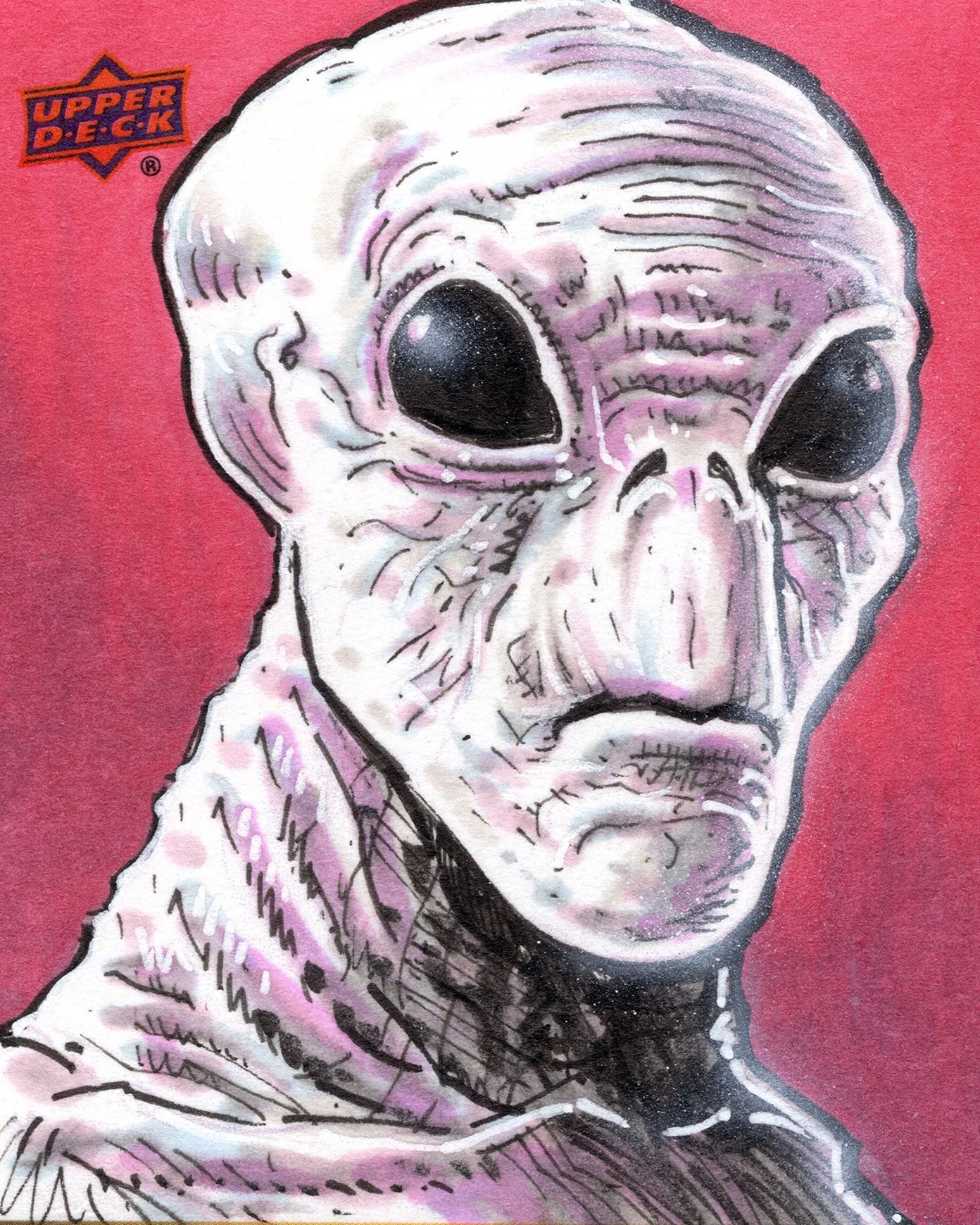 Come here often?⁠
⁠
⁠
#31DaysofSciFi #XFiles #SketchCardArt
