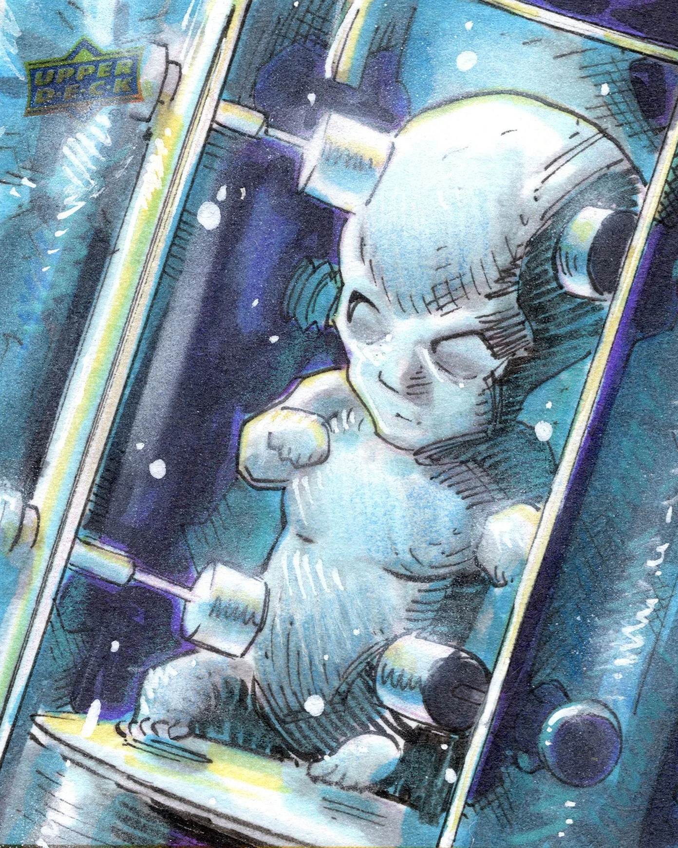 Who else is stuck in meetings all day?⁠
⁠
⁠
#31DaysofSciFi #XFiles #SketchCardArt