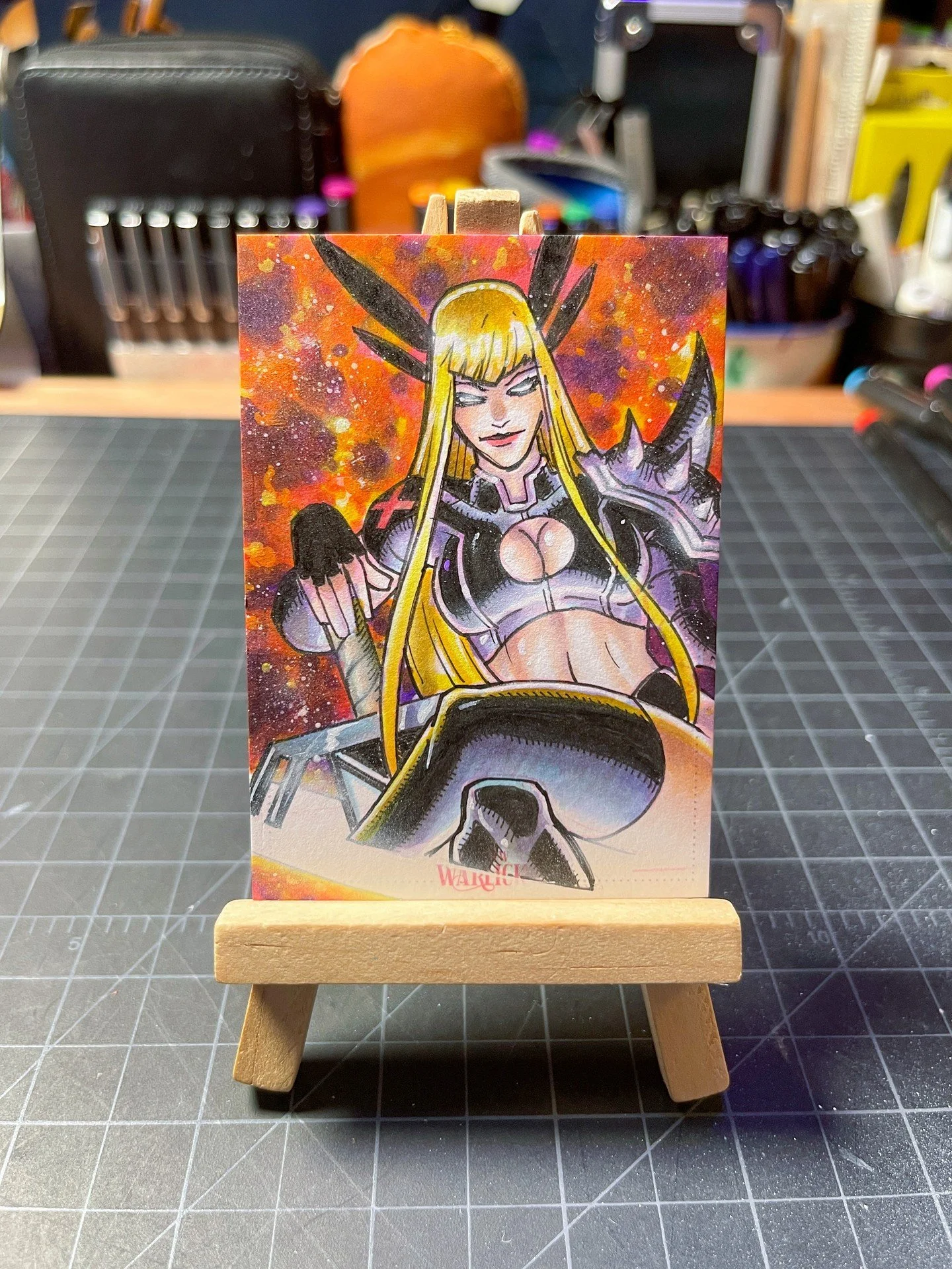 Custom Magik sketch card from a recent batch of commissions.⁠
⁠
#SketchCard #ComicArt #TraditionalArt