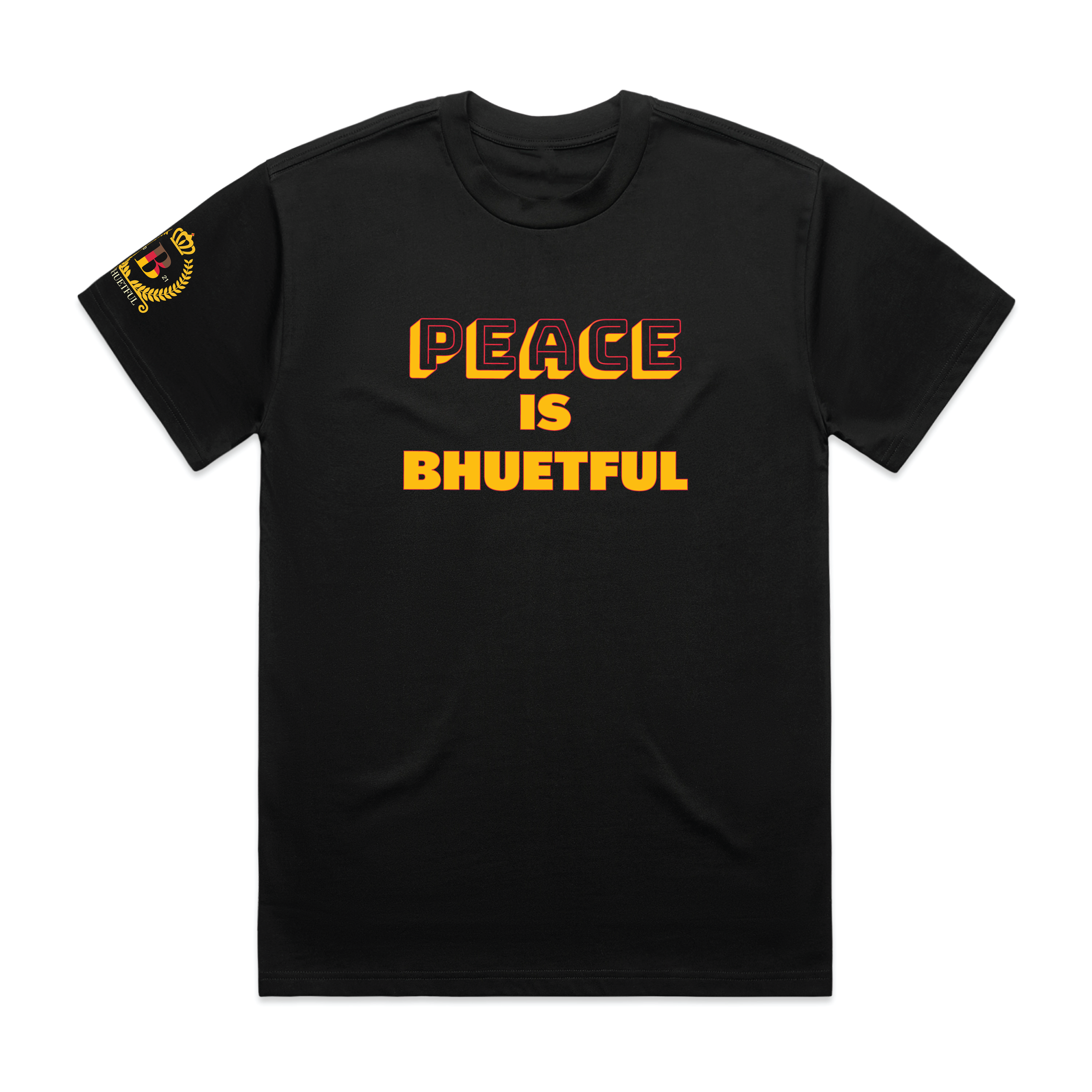 PEACE IS BHUETFUL BRO BLK TEE-01.png (Copy)