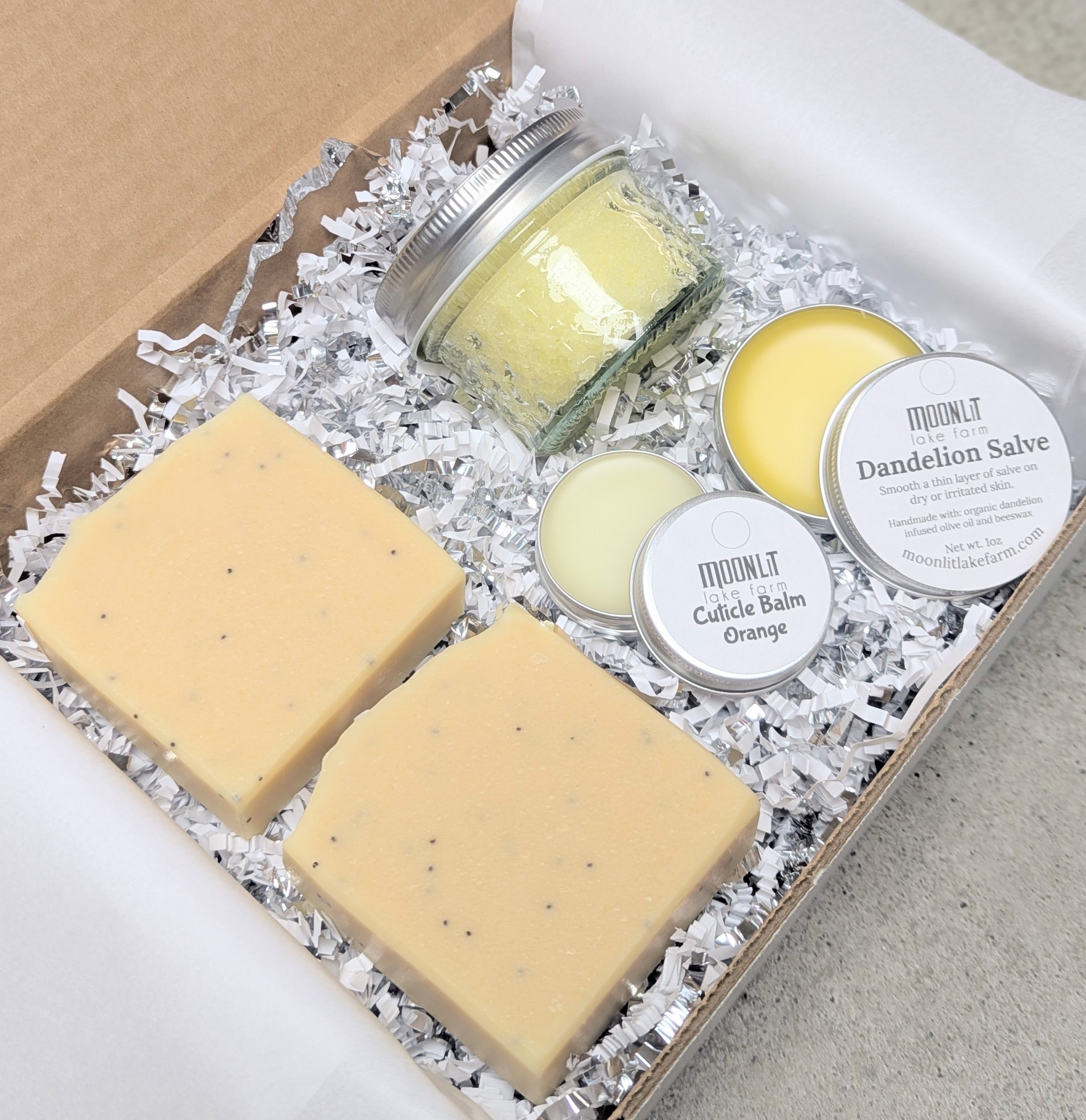 Box of Sunshine Lemon Goat Milk Soap Gift Set