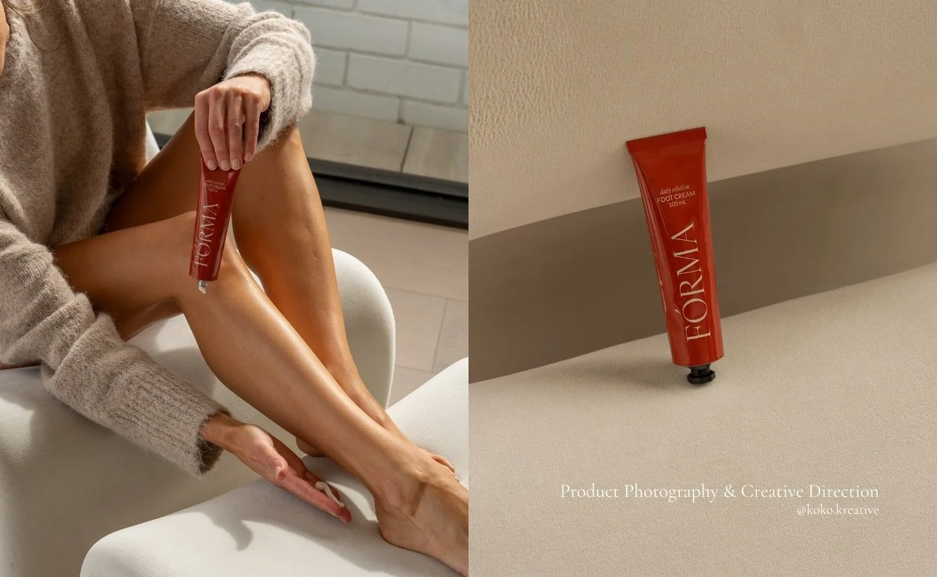 Creating imagery for F&Oacute;RMA - the foot care brand redefining daily rituals.

The direction was simple: calm light, tactile textures, and frames that felt more editorial than commercial.

Elevated, effortless, intentional.

How did we go 👁️