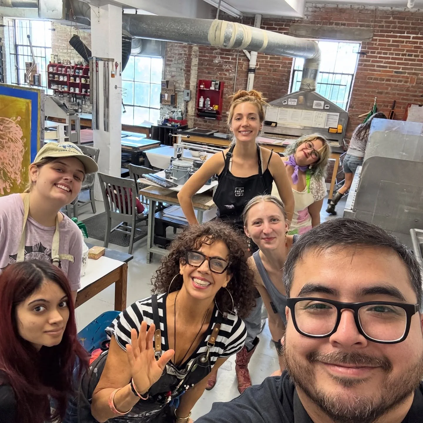 🦖🖨️
This past week in the shop has been an incredibly rewarding experience. I&rsquo;m grateful to be serving as the Alumni Mentor in Printmaking this year, to judge the Alexander Ink Exhibition of 2025 and select the awardees, and to create an edit