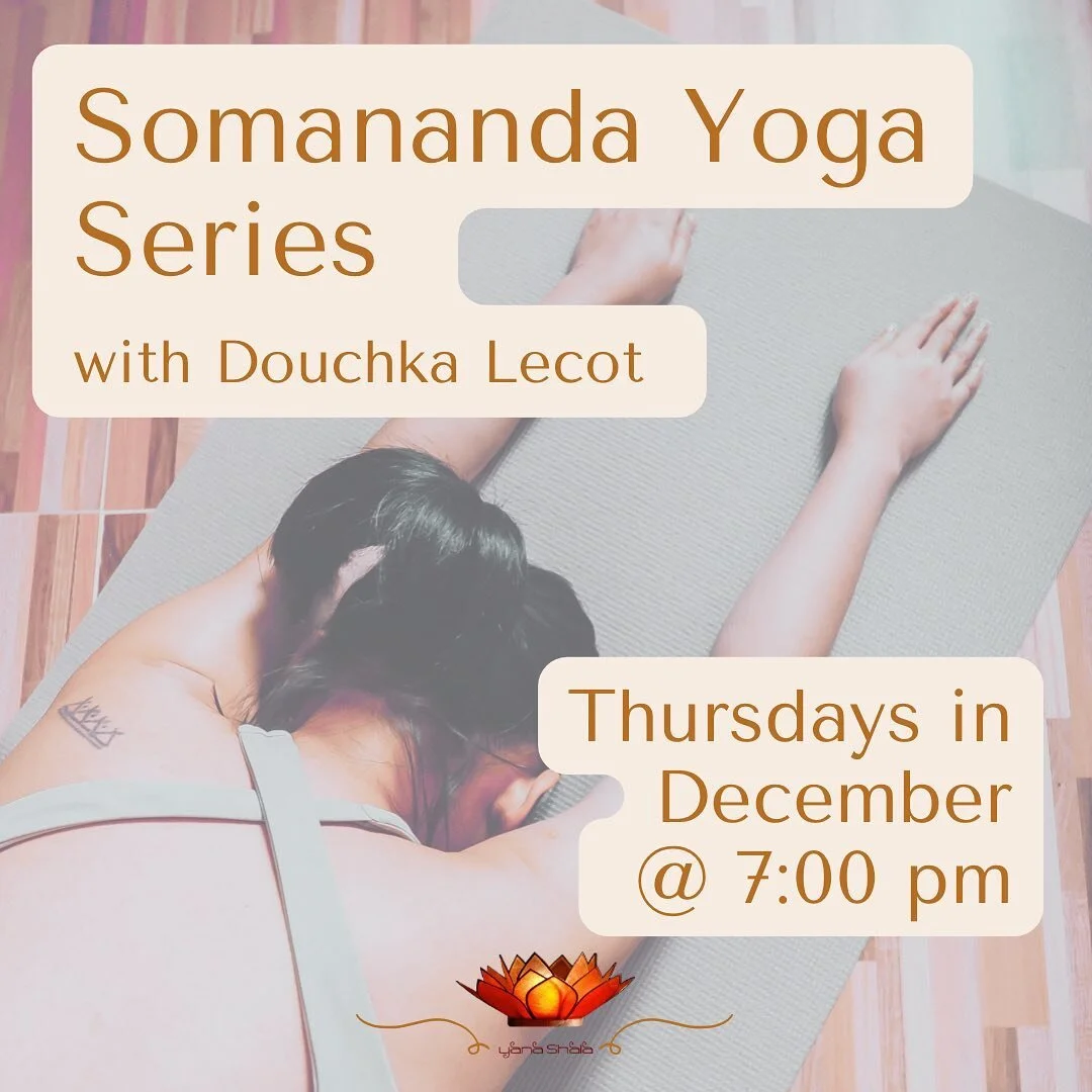 Somananda (soma=body + ananda=bliss) is a grounding, slow, floor practice mixing somatic movement, Yin Yoga, and Restorative Yoga, with deep breathing. 
In this 4-week series , you are invited to (re)connect to something as simple as feeling the