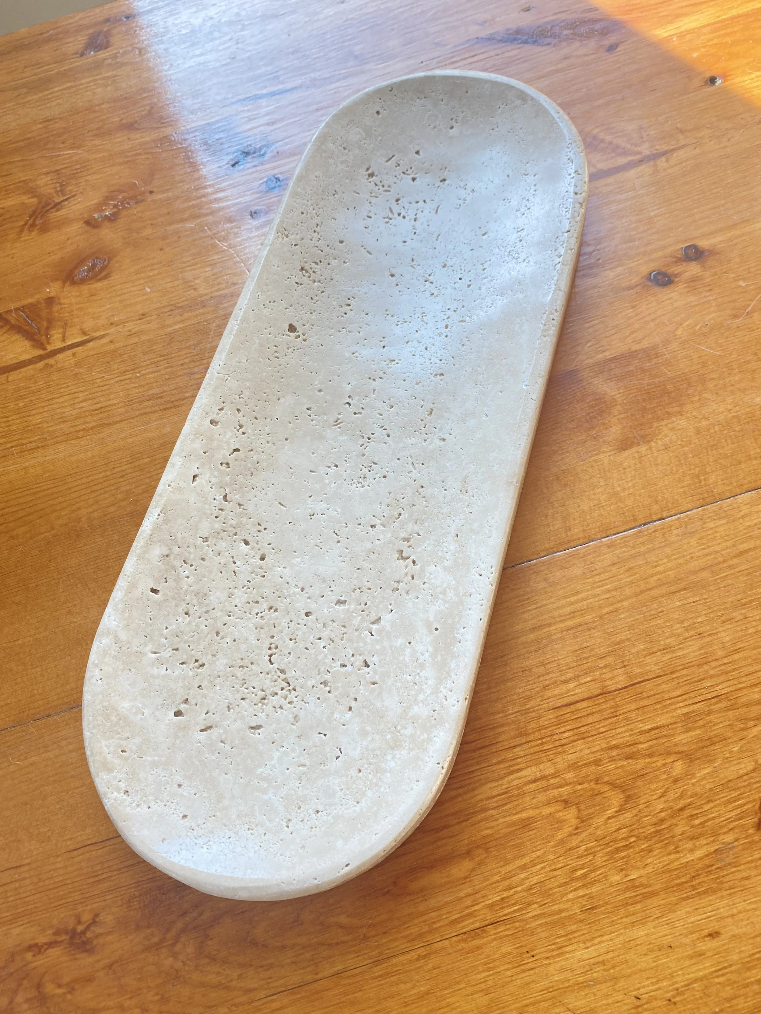 Travertine Oval Tray