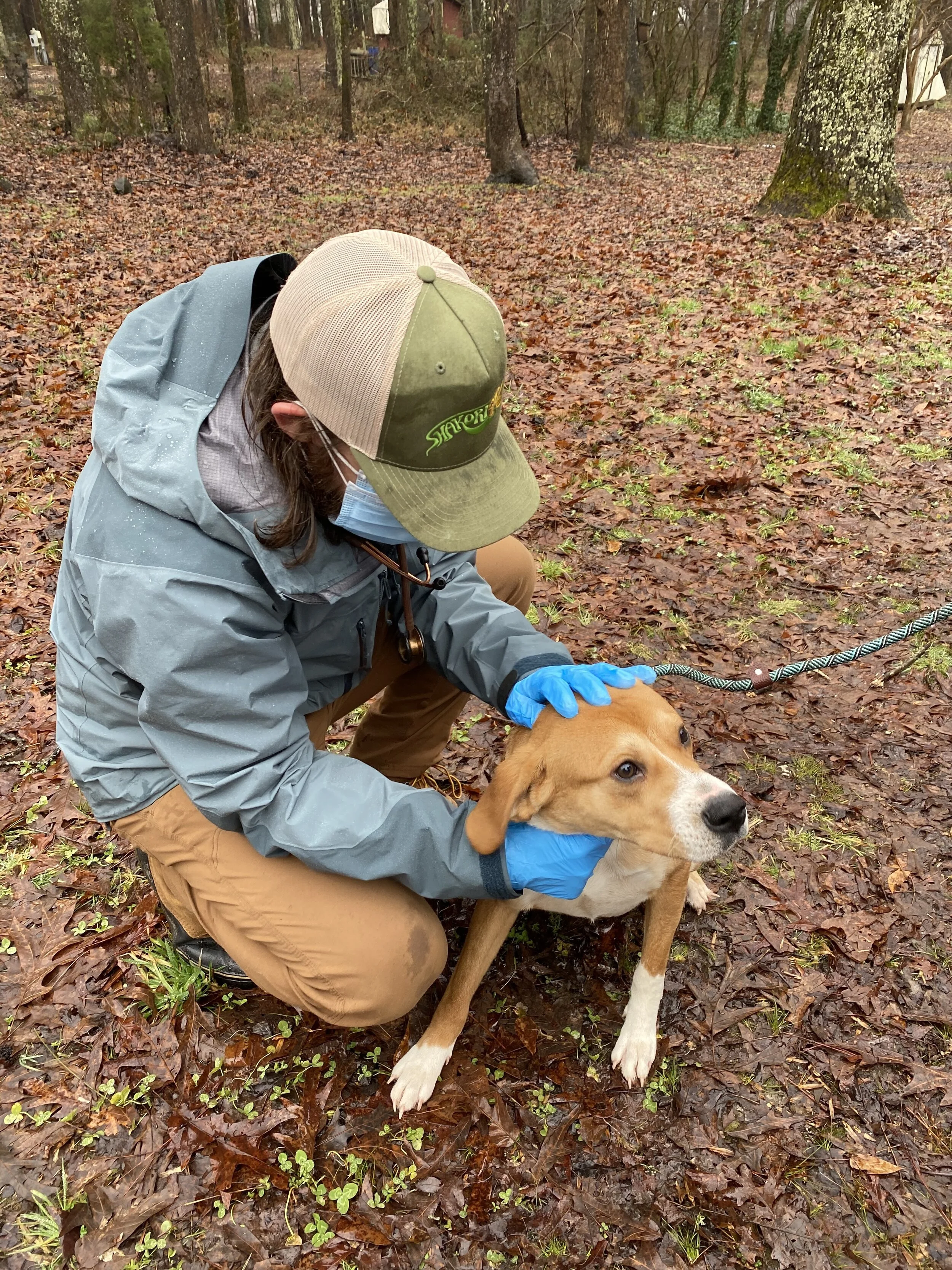 Dr Deddens examining RJ